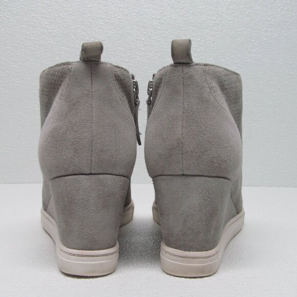 Linea Paolo Felicia Gray Suede Leather Platform Wedge Sneaker size 9 - Picture 9 of 11